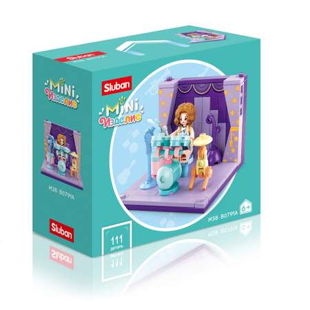 Конструктор SLUBAN Мини-комната: Барабанщица сборная игровая модель