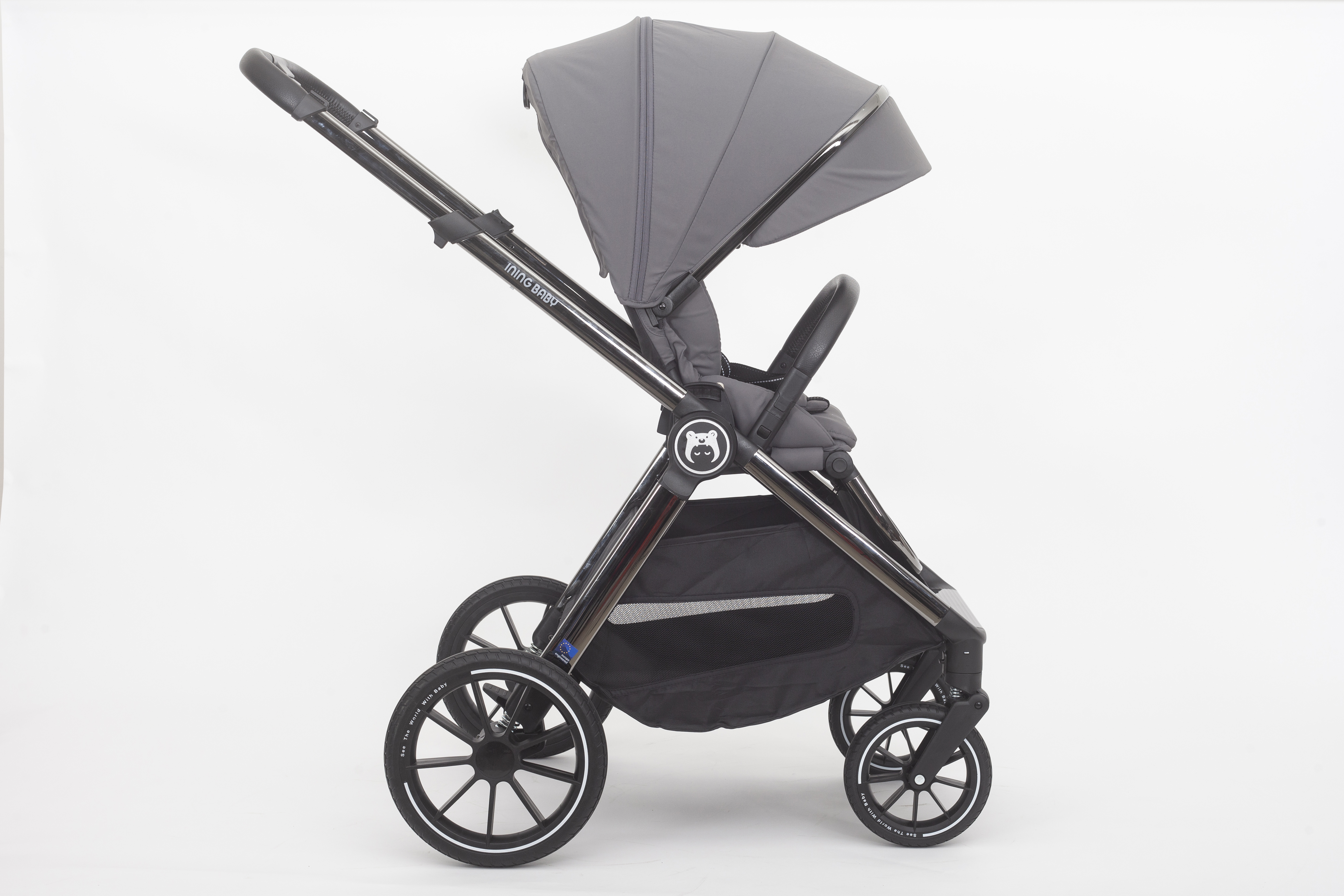 Коляска 2в1 Ining baby pro grey - фото 7