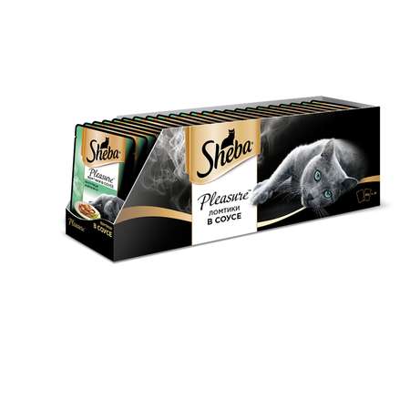 Корм влажный для кошек Sheba Pleasure 85г ломтики из курицы и кролика в соусе пауч