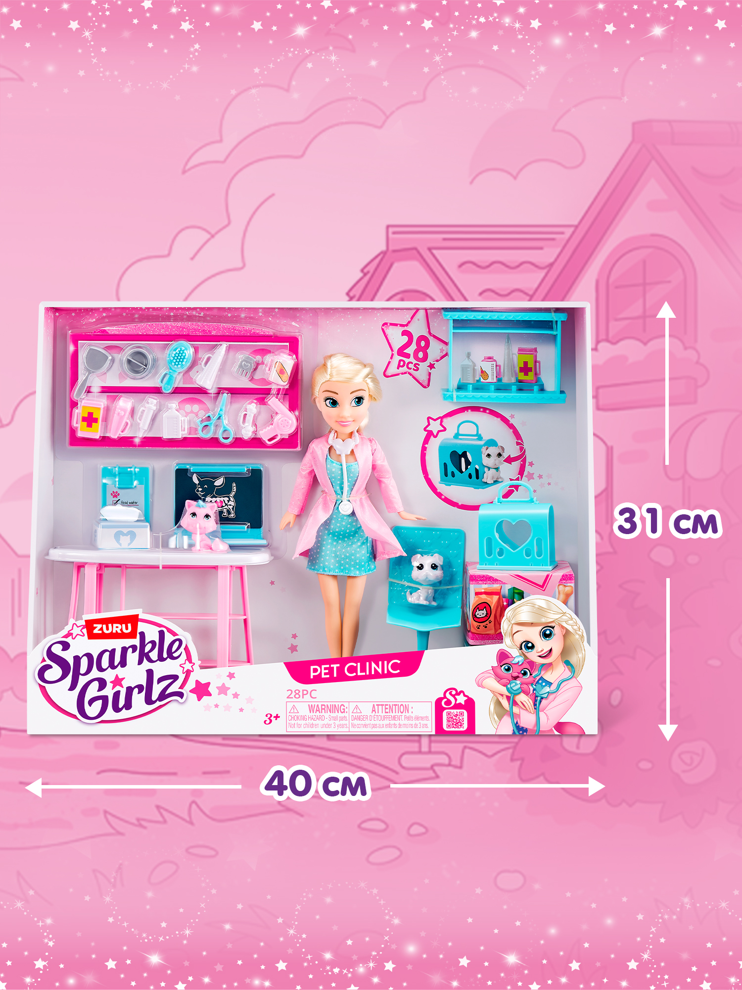 Кукла модельная Zuru Sparkle Girlz Ветеринарная клиника 100184 - фото 3