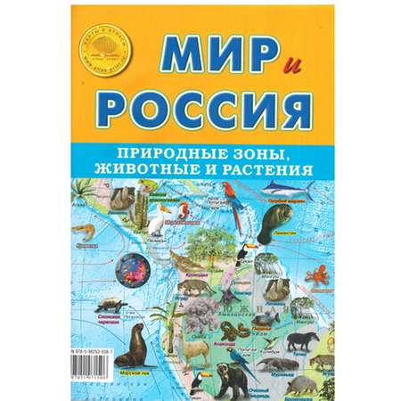 Комплект складных карт Атлас Принт Мир и Россия