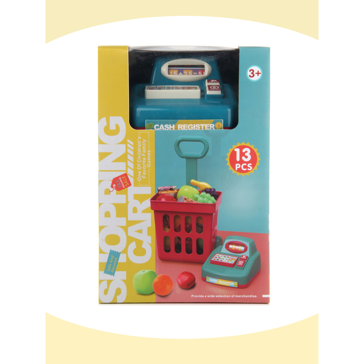 Игровой набор Veld Co тележки и корзинки, прилавок, касса, продукты - фото 8