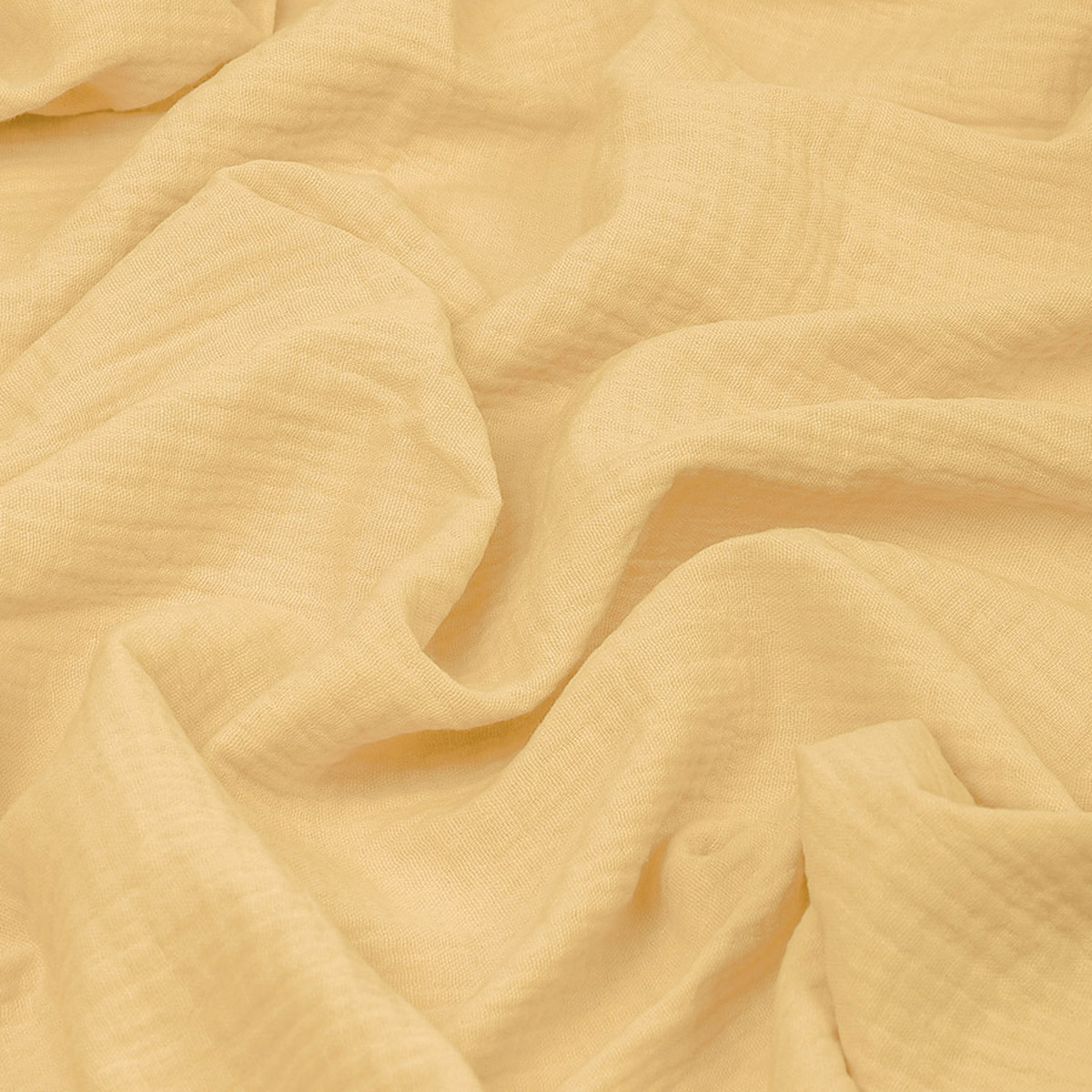 Ткань муслин TBY двухслойный жатый 1.3м х 2м – желтый - фото 4