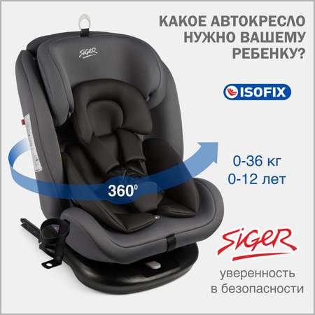 Автокресло SIGER Престиж Isofix 0+/1/2/3 (0-36 кг)