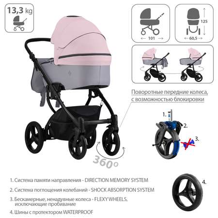 Коляска 2 в 1 Bebetto Murano