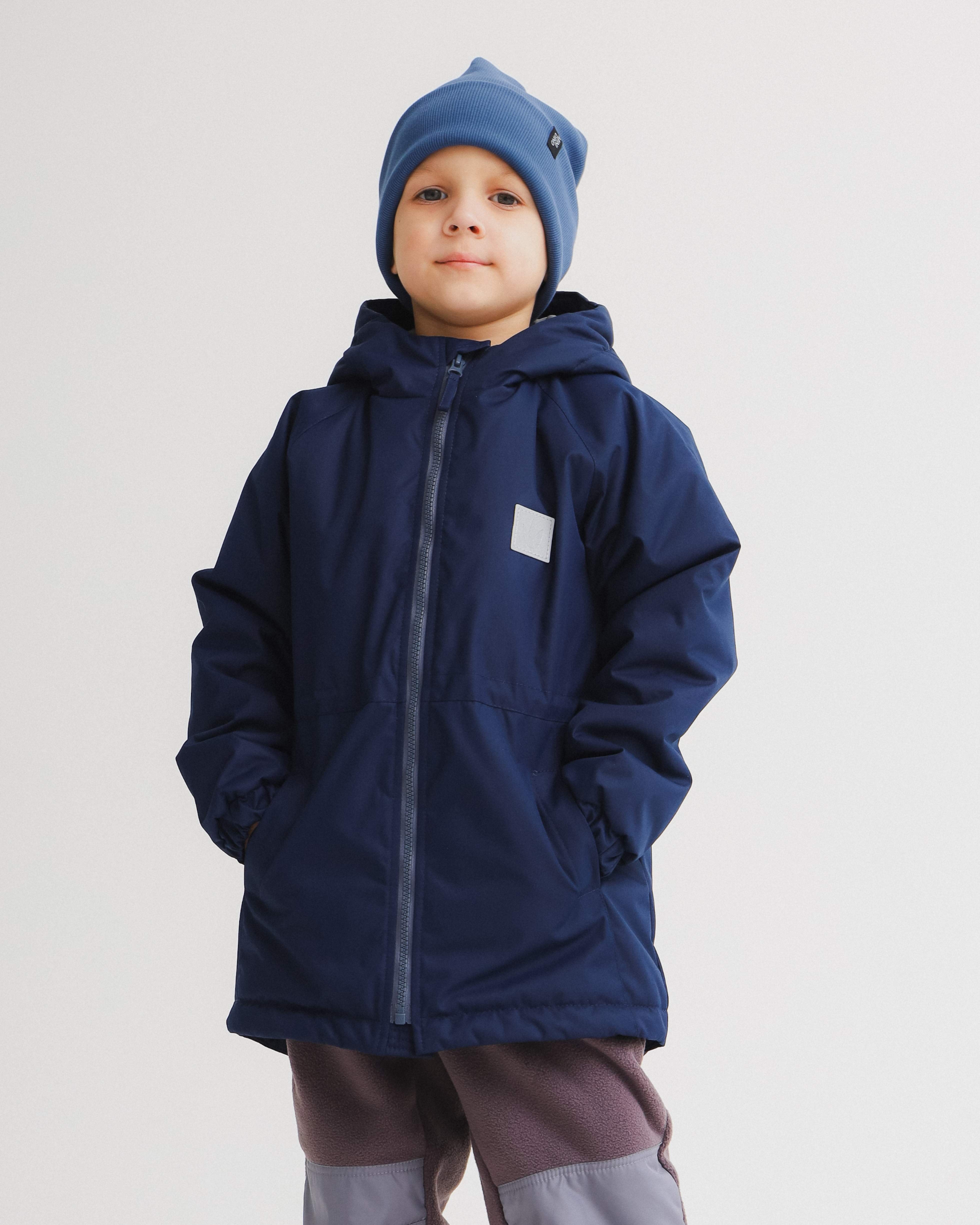 Куртка MINIDINO B-VO-Krt-107/0Куртка демисезонная Квест темно-синяя детская - фото 1