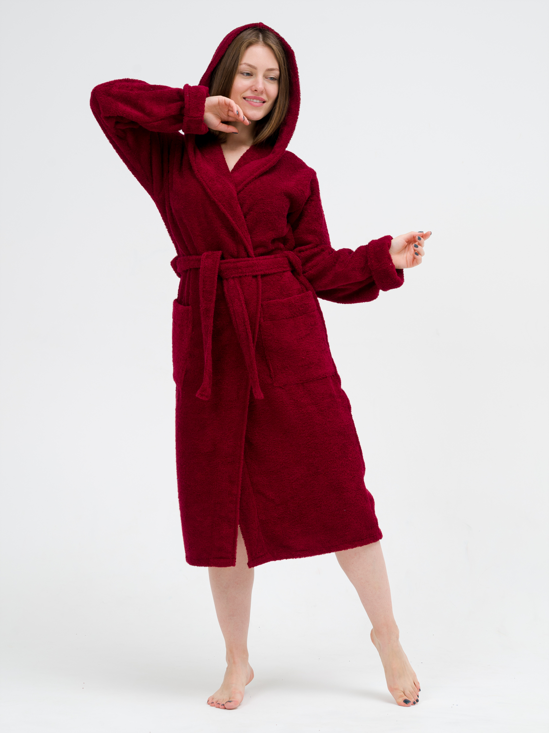 Халат BIO-TEXTILES HMWкапбордо - фото 2