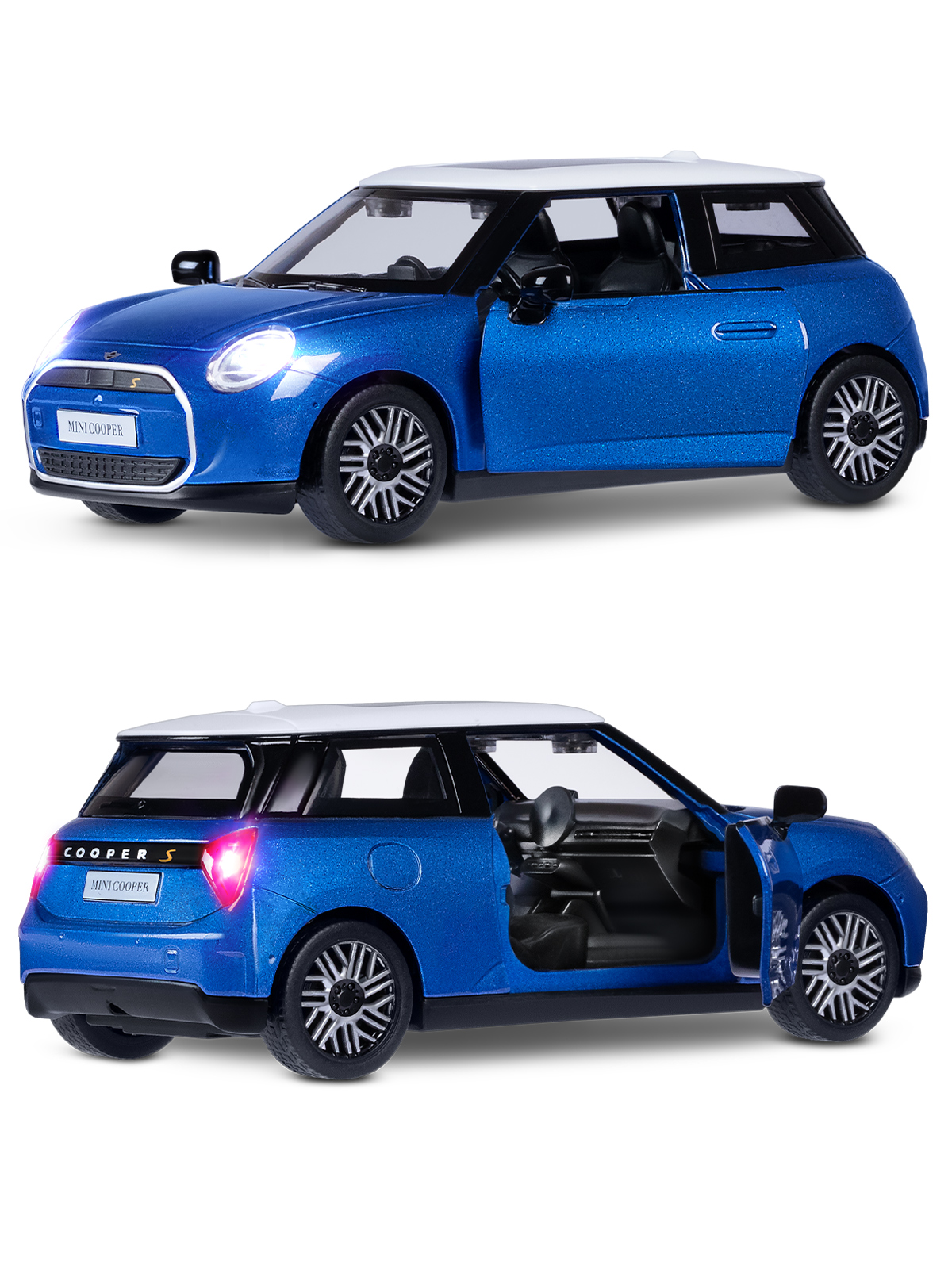 Автомобиль АВТОпанорама BMW Mini Cooper 1:28 JB1251755 - фото 16