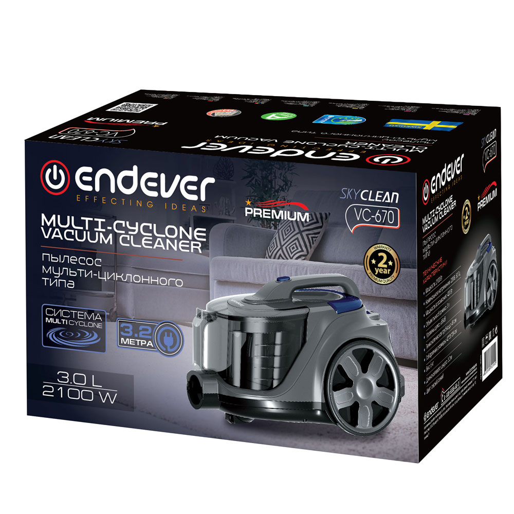 Пылесос ENDEVER SkyClean VC-670 - фото 8