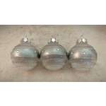 Шар серебристый праздничный 3шт8см Магия праздника MAG1923