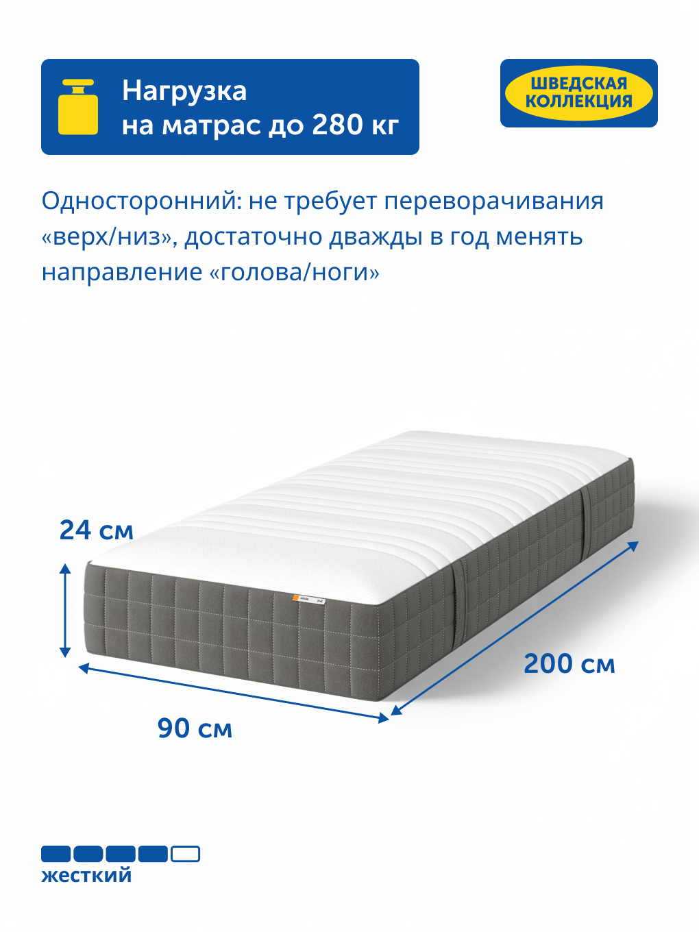 Матрас IKEA Ховаг Фирм 90х200 - фото 4