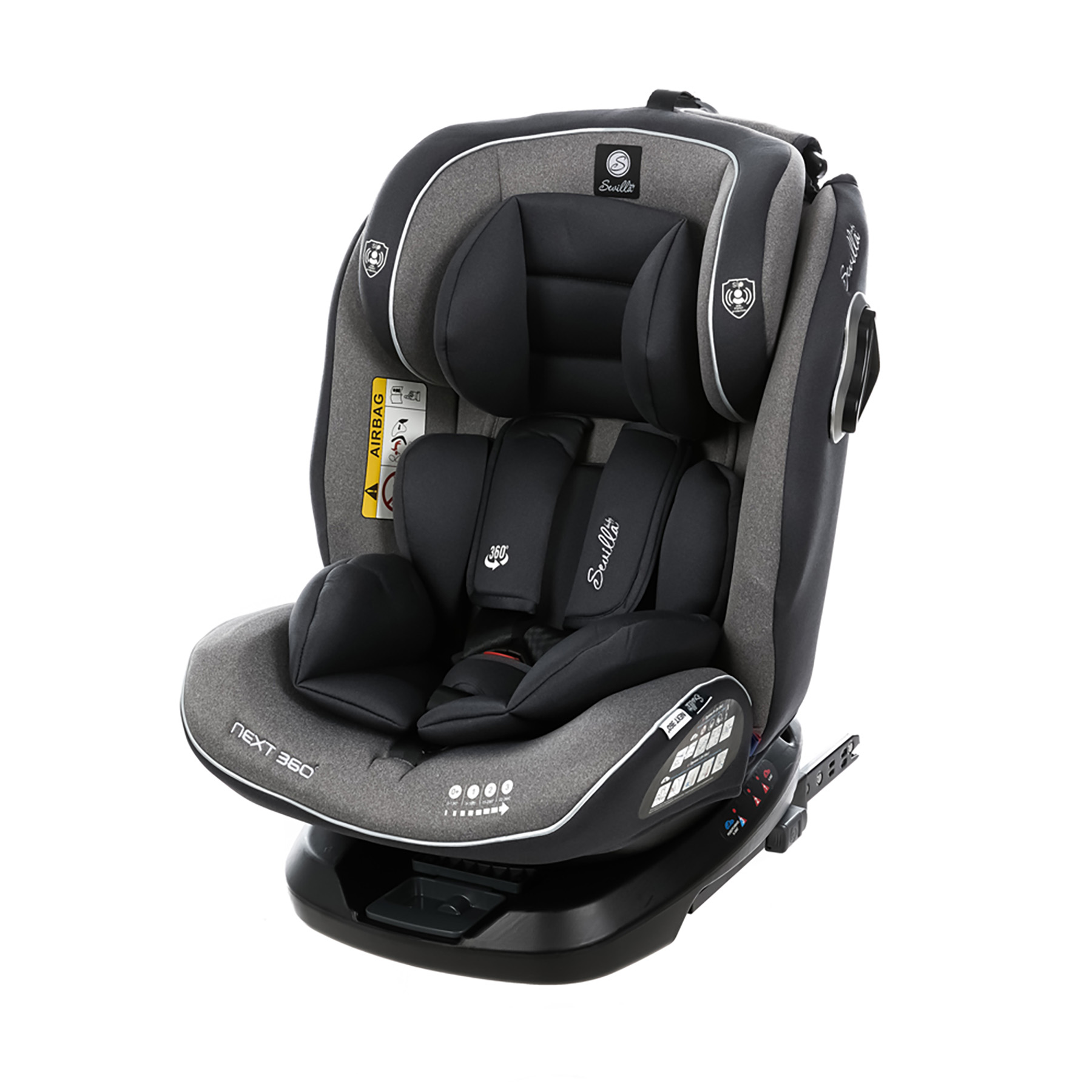 Автокресло Sevillababy Isofix 0+/1/2/3 (0-36 кг) серый - фото 1