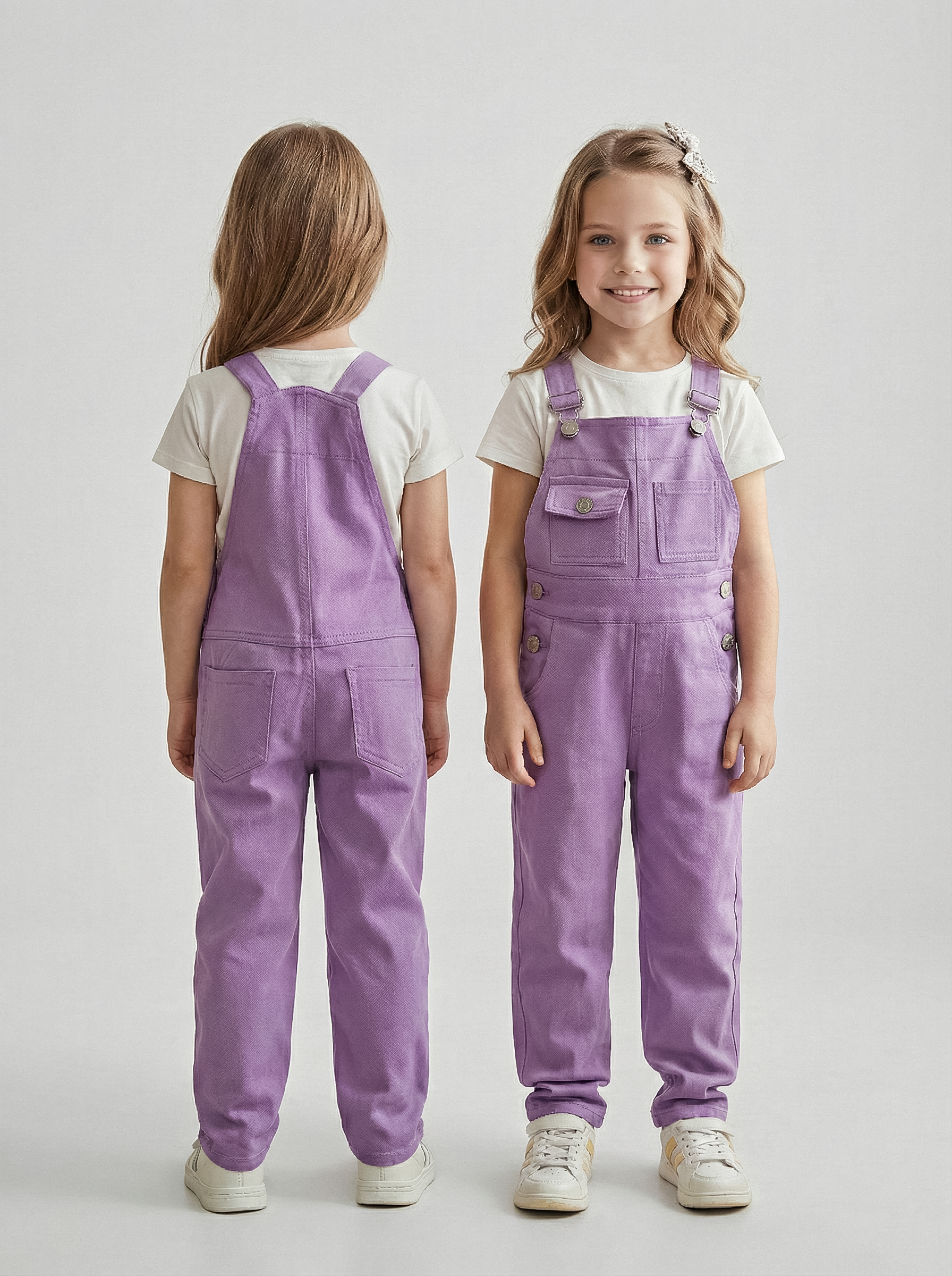 Полукомбинезон джинсовый СИНИЙ МИР FULCBD8080B-D39 - фото 2