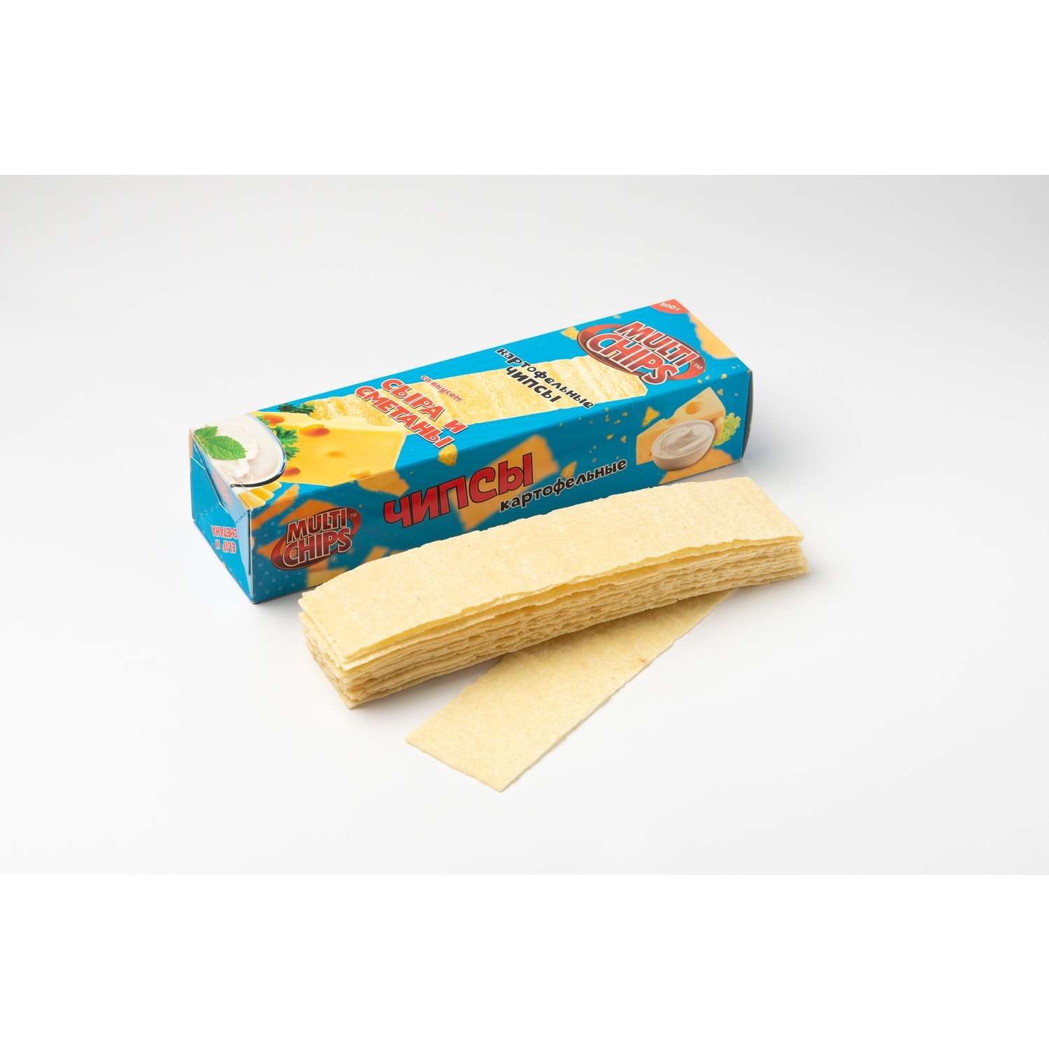 Чипсы MultiChips Сыр со сметаной 50г - фото 1