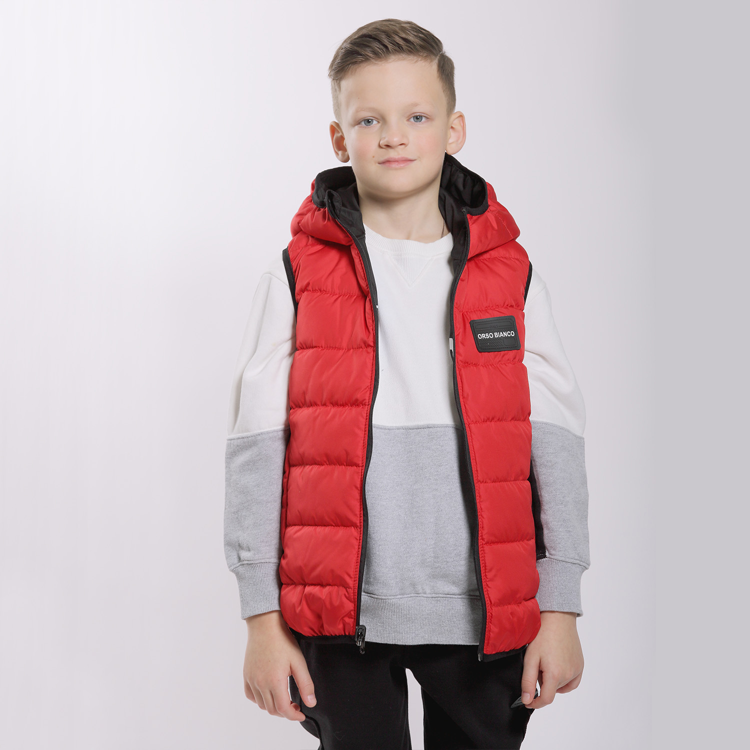 Жилет двусторонний Orso Bianco OB31035-12_красный/черный - фото 2