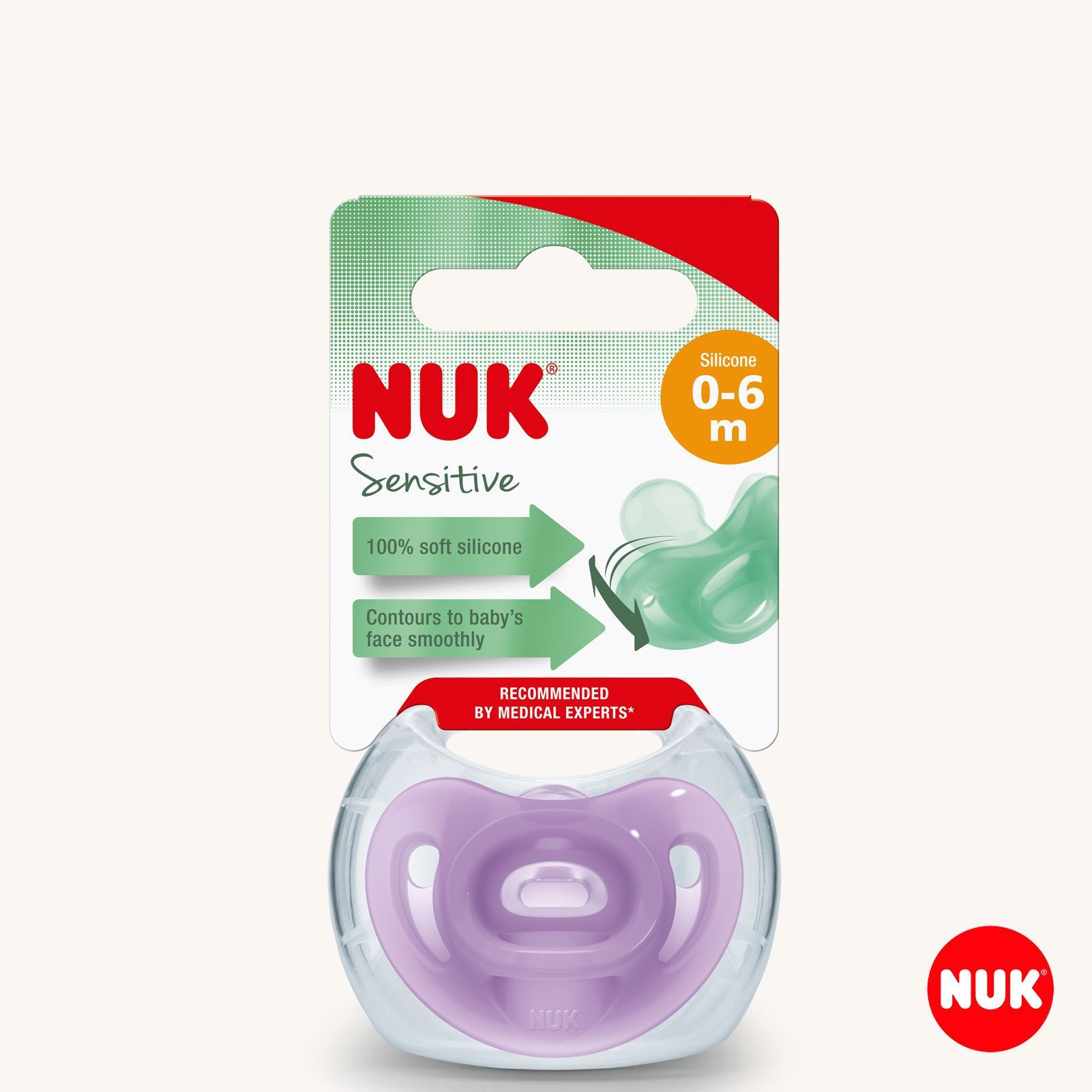 Пустышка Nuk силикон ортодонтическая от 0 мес. 1 шт. - фото 1