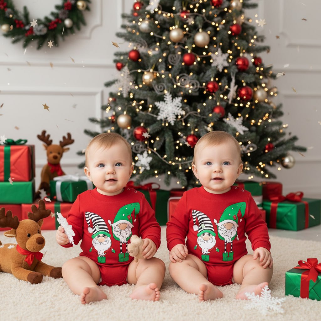 Боди Утенок ПК-1511 красный гномы - фото 4