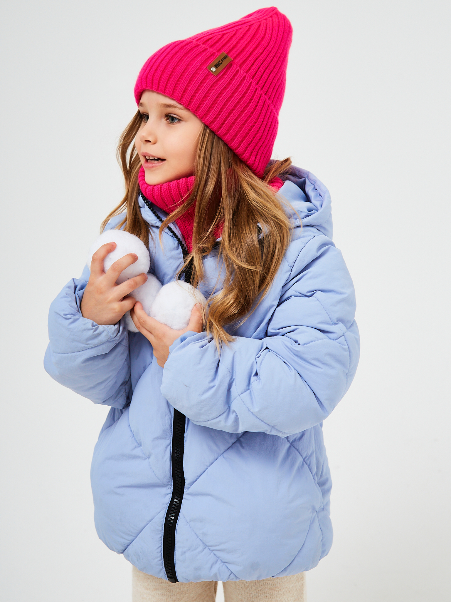 Шапка и снуд NYCkids NYC-H-53-poloski-raspG - фото 10