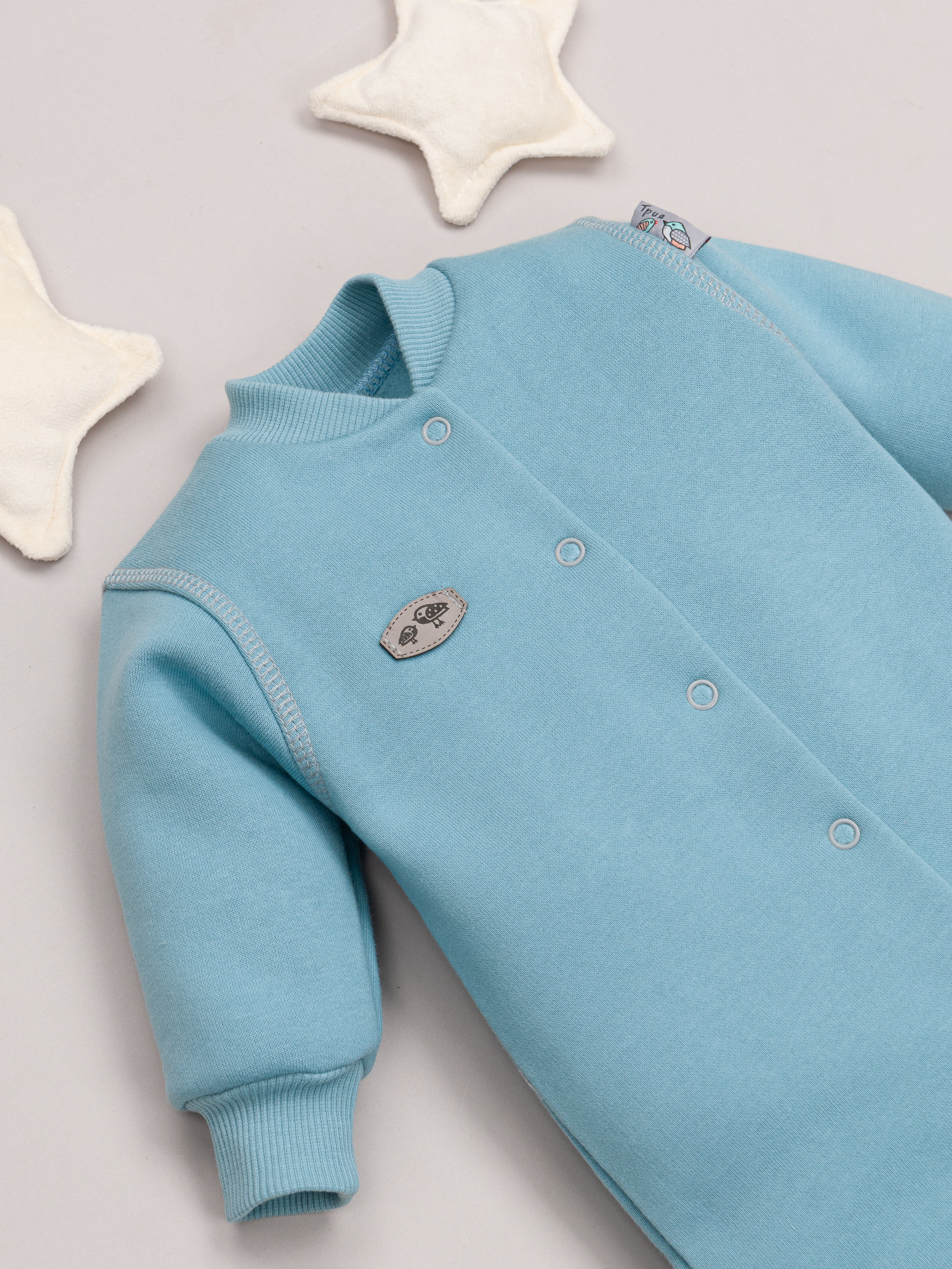 Комбинезон ТРИЯ 1164 футер 3-х нитка голубая вода - фото 5