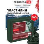 Пластилин Brauberg оливковый 1 цв.