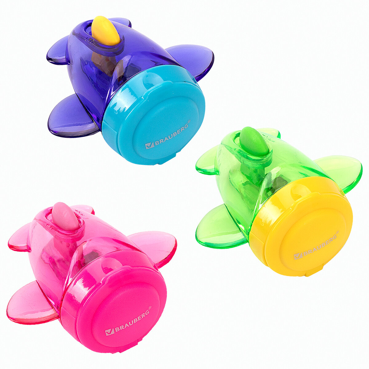 Изображение товара Точилка Brauberg Jet для карандашей с контейнером ассорти