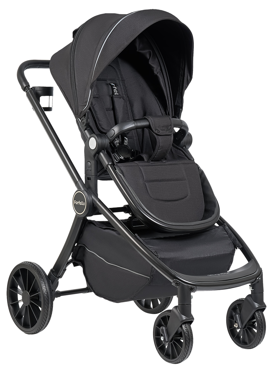 Коляска 3в1 Farfello Baby shell черный - фото 19