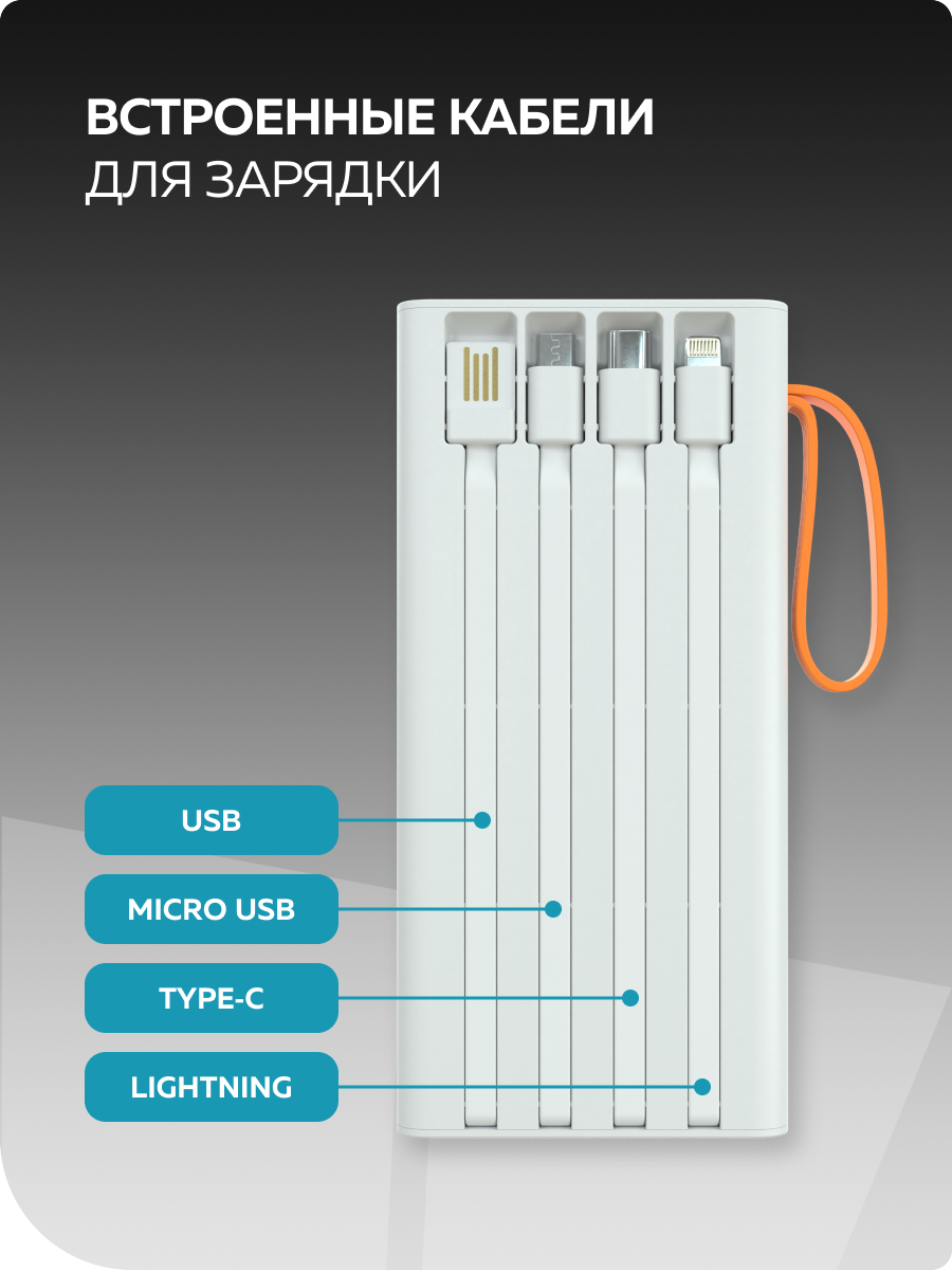 Внешний аккумулятор More Choice PB22-20 White - фото 4