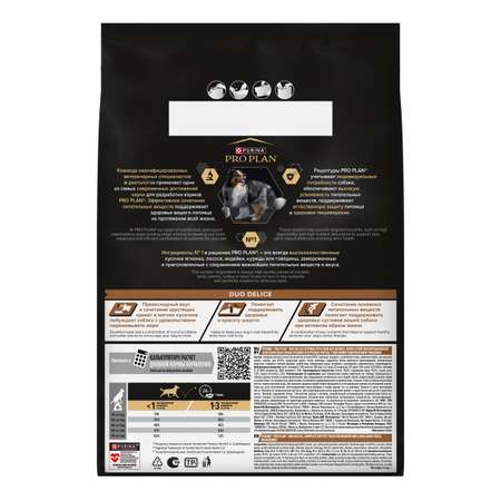 Корм для собак PRO PLAN Duo Delice говядина с рисом 2.5кг