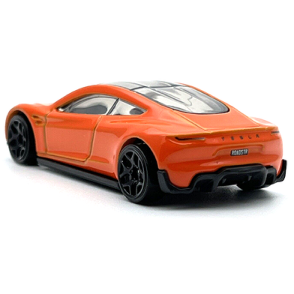 Автомобиль Hot Wheels Tesla roadster 1:64 оранжевый 01933 - фото 3