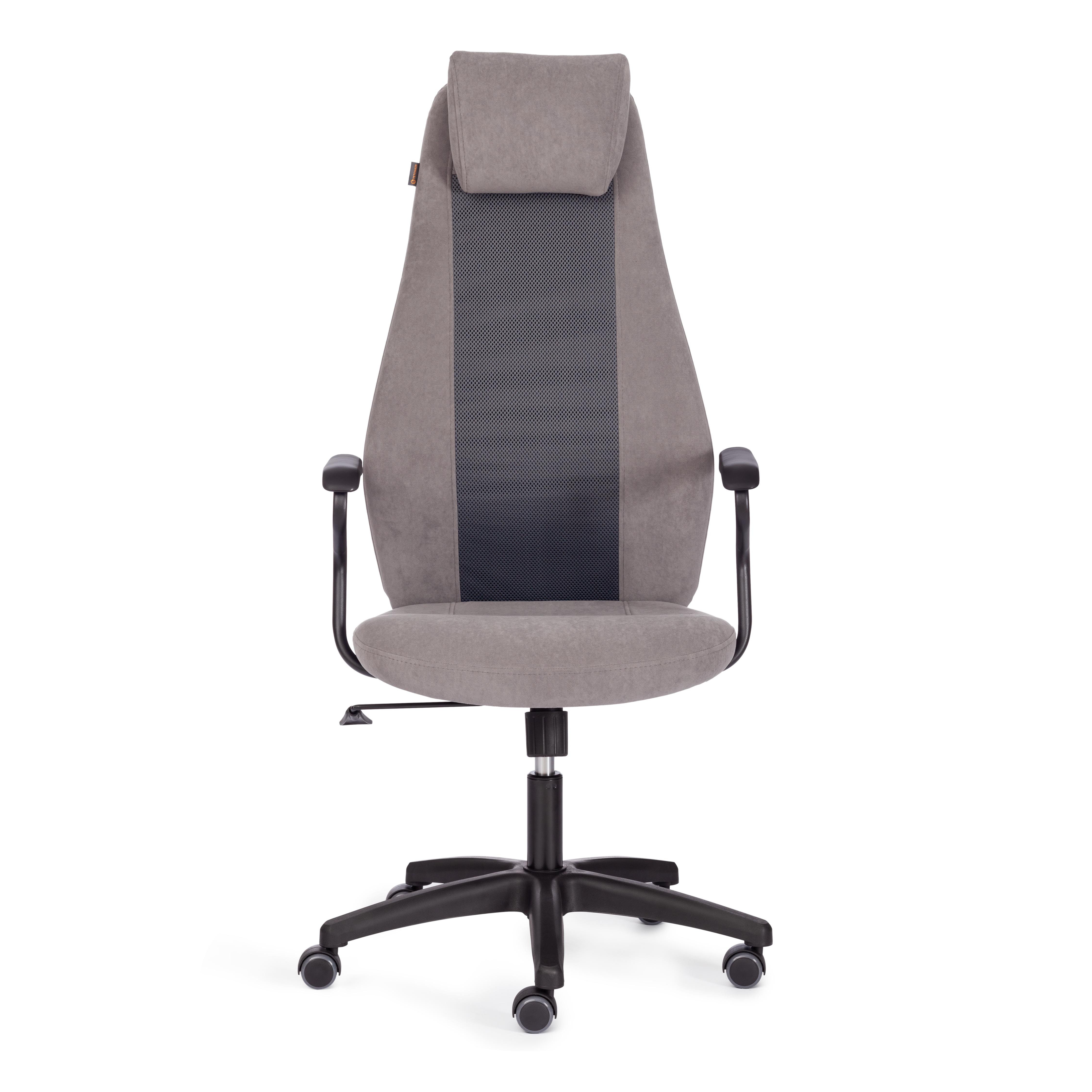 Компьютерное кресло TETCHAIR флок ткань серый - фото 11