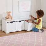 Скамья с ящичками хранения KidKraft Белая 14564_KE