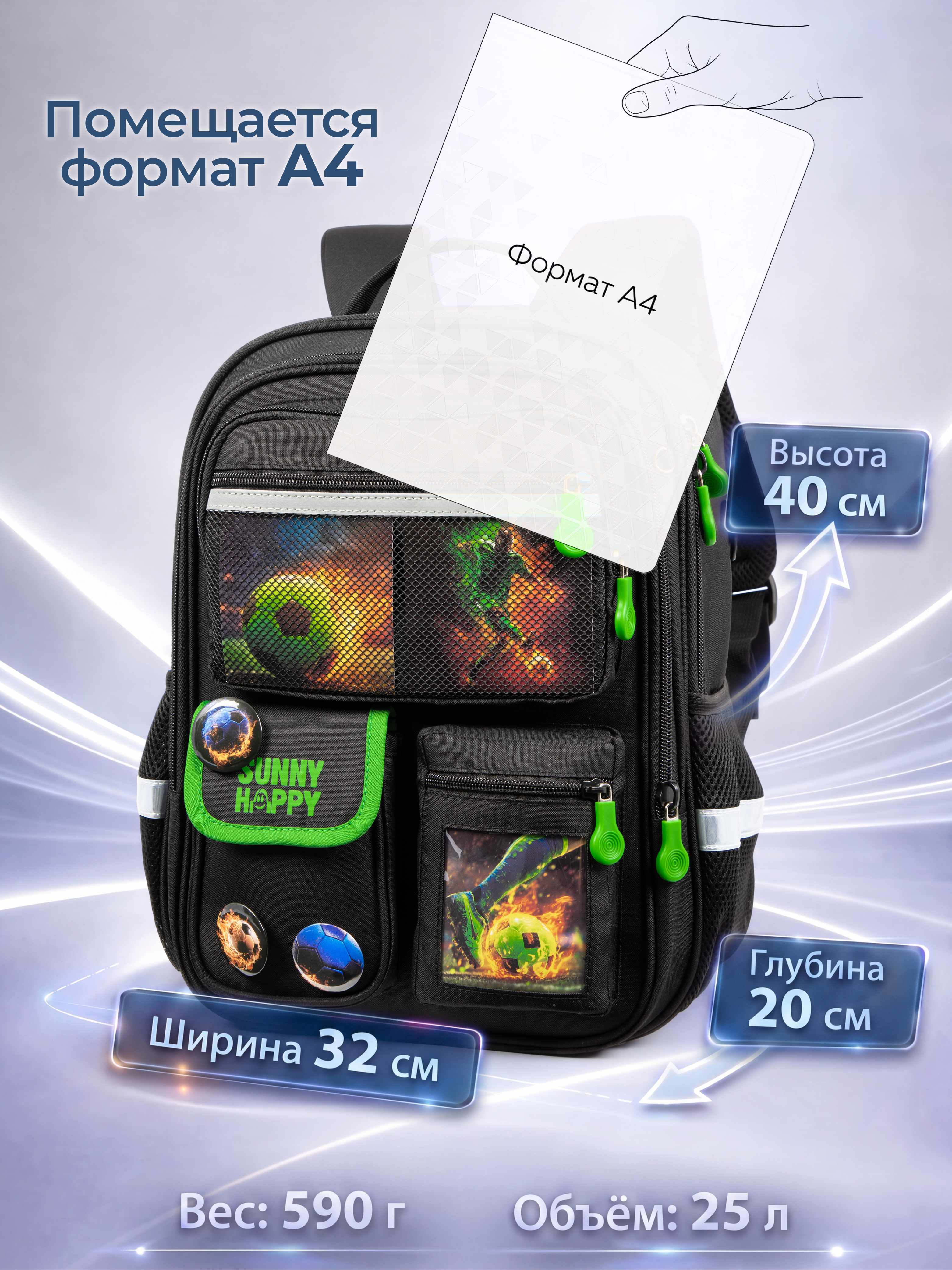 Рюкзак Sunny Happy набор 7 в 1 - фото 10