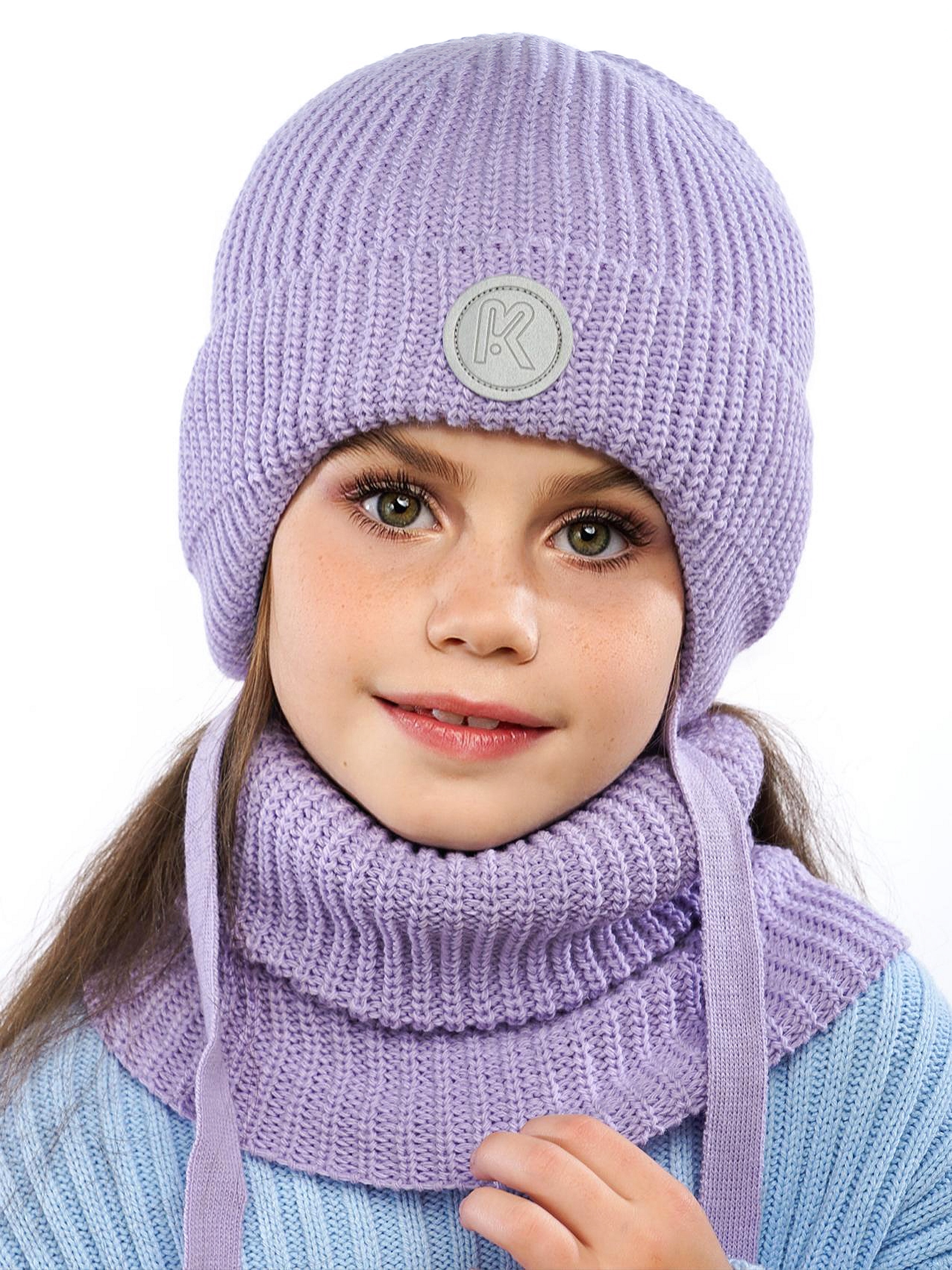 Шапка и снуд ПриКиндер U-W_221229 Цвет: Сиреневый - фото 13
