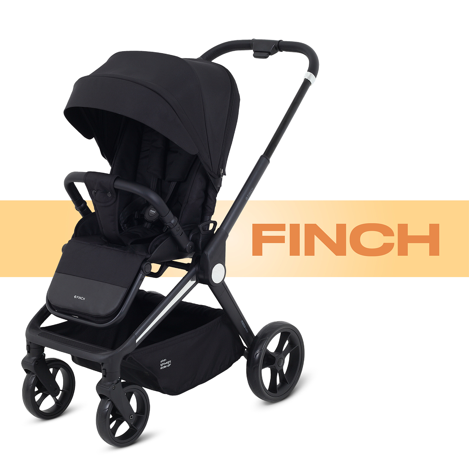 Коляска прогулочная MOWbaby Black черный - фото 1