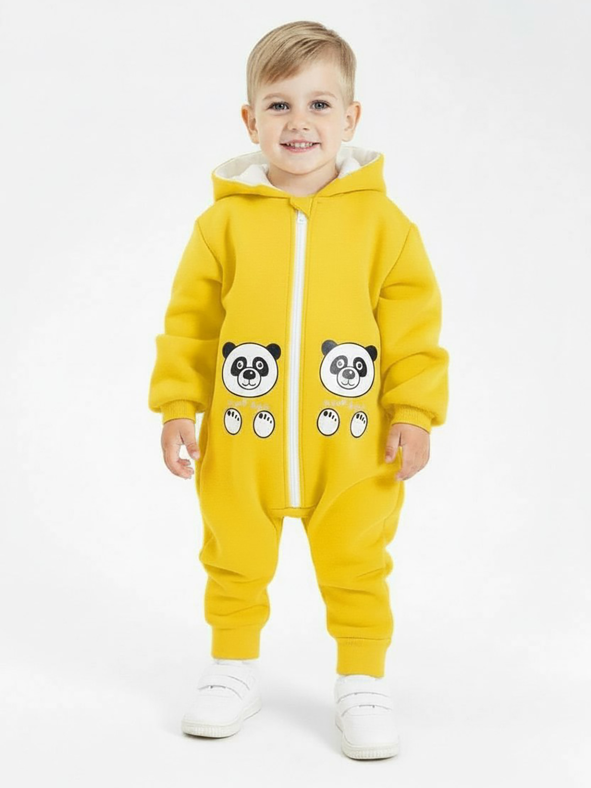 Изображение товара Комбинезон VGtrikotazh для новорожденных с начесом и капюшоном