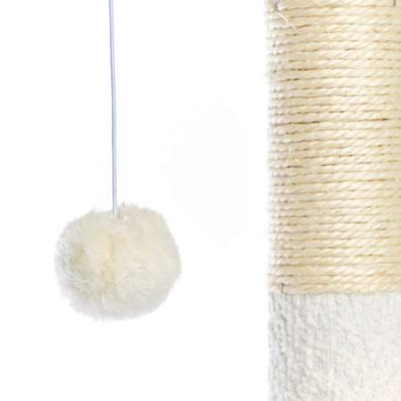 Дом-когтеточка для кошек Не один дома Boucle белый 45*45*112см