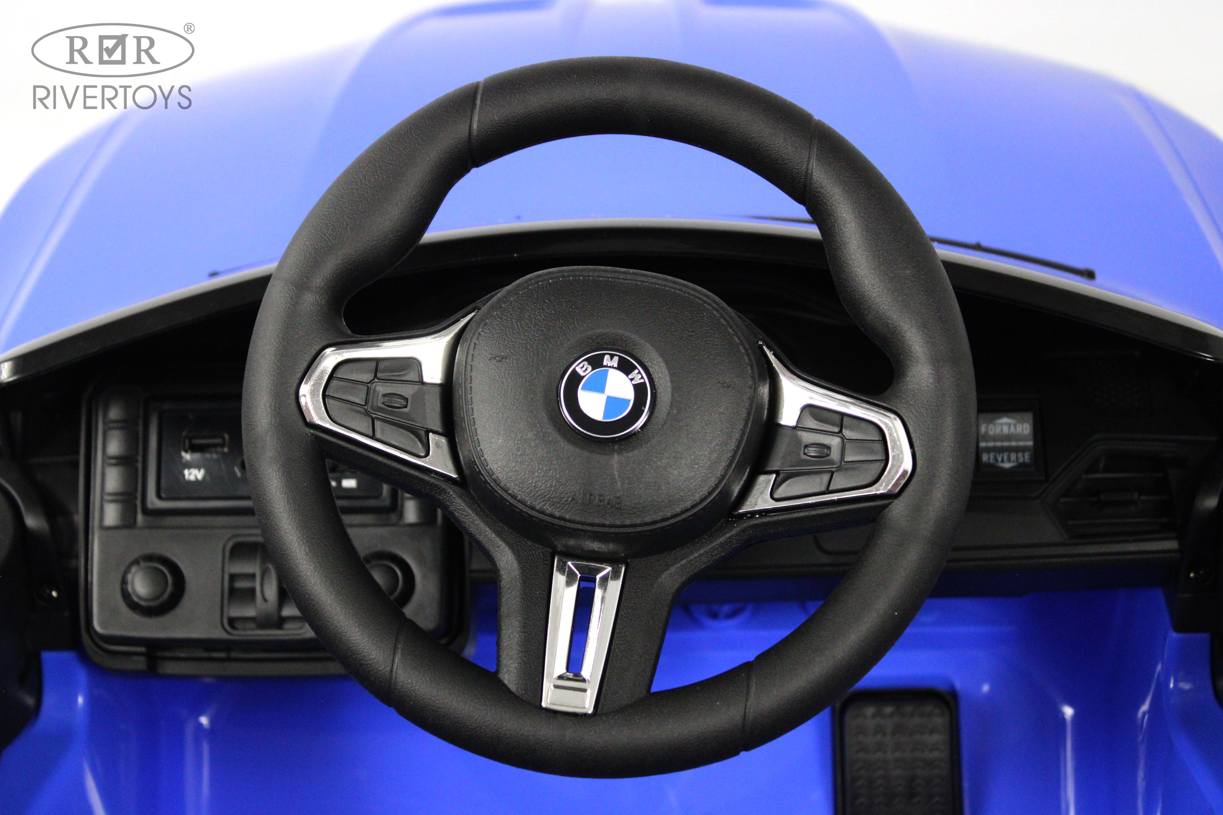 Электромобиль RIVERTOYS BMW A004AA-BMW-BLUE С пультом ДУ - фото 16