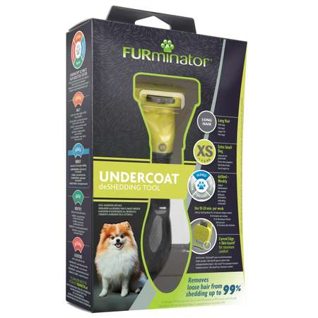 Расческа для собак FURMINATOR карликовых пород с длинной шерстью XS 144243