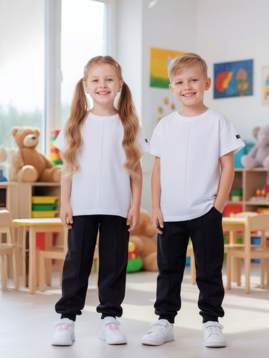 Спортивный костюм VEDDI 2080/6041фп-2024-белый/чёрный - фото 8