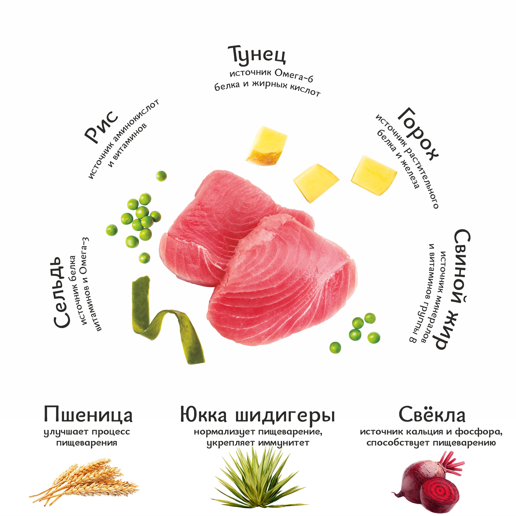 Корм для собак Roybis 3кг с тунцом сухой полнорационный для средних и крупных пород - фото 5