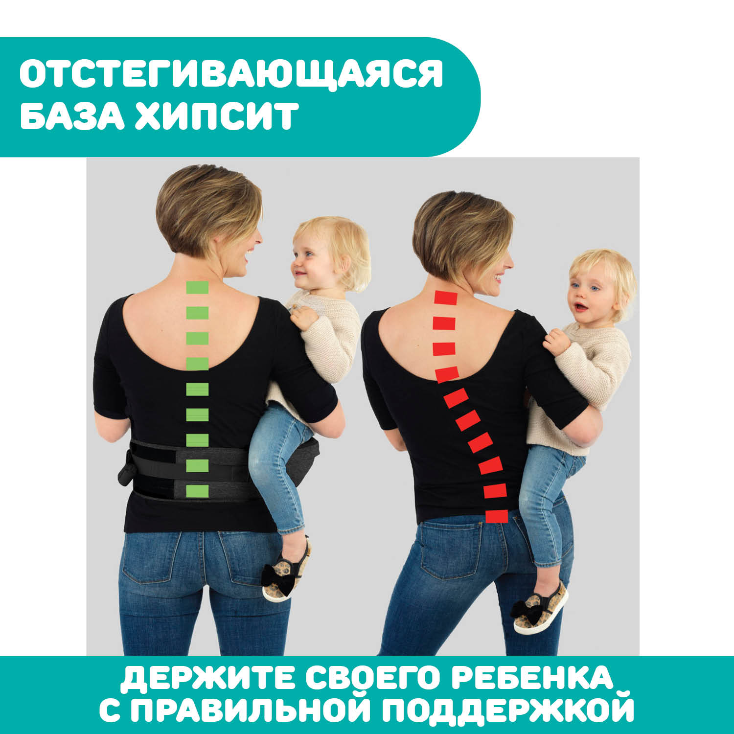 Переноска-трансформер Chicco Hip Seat Carrier Pirate Black - фото 9