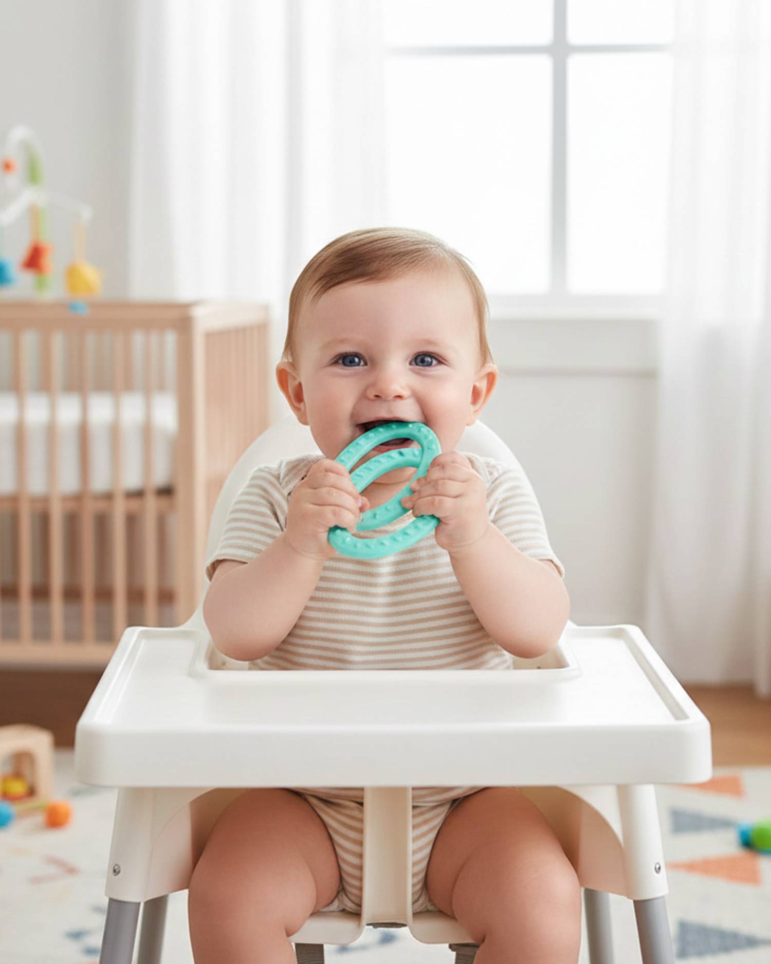 Прорезыватель BabyGo Колечки зелёный - фото 3