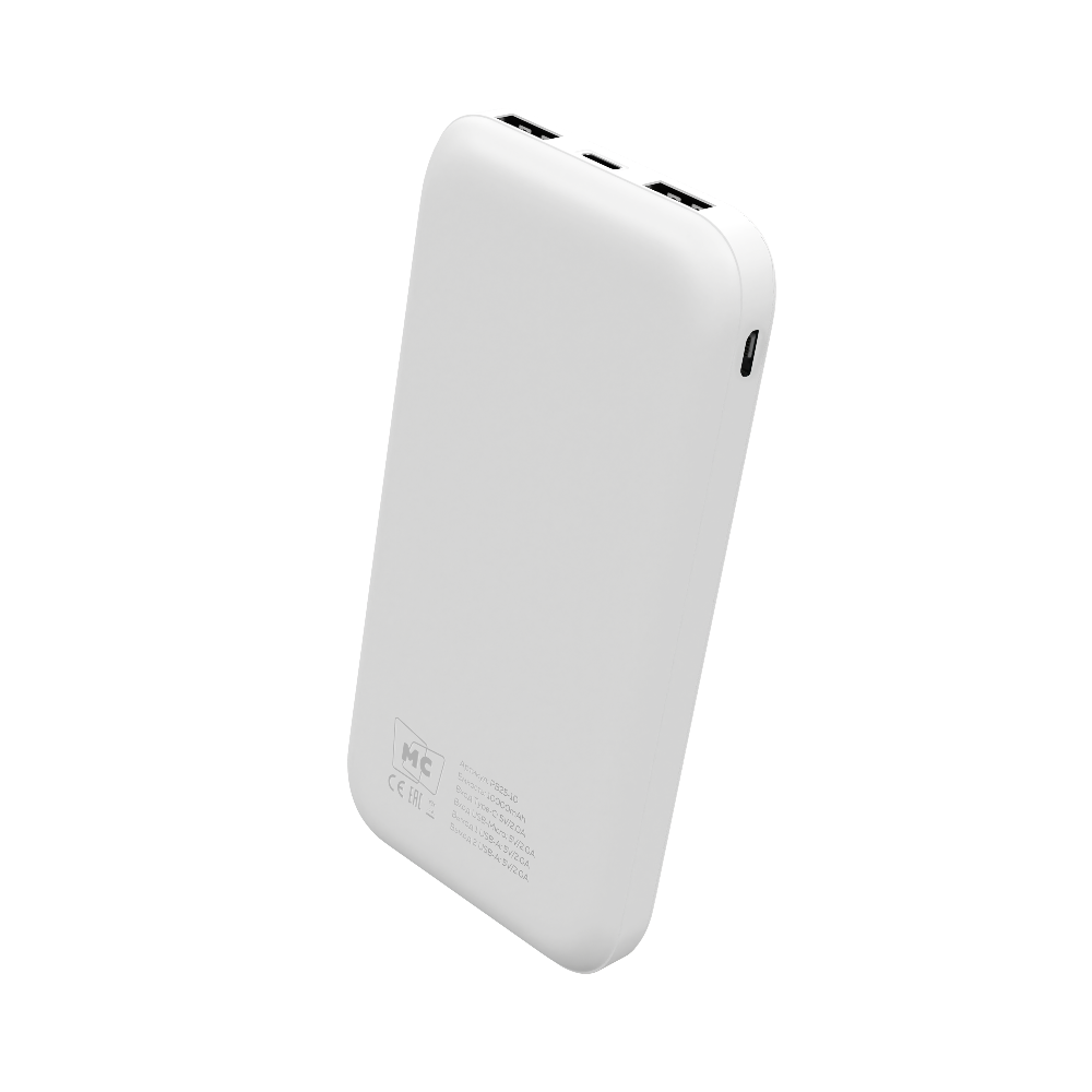 Внешний аккумулятор 10000mAh More Choice PB25-10 White - фото 2