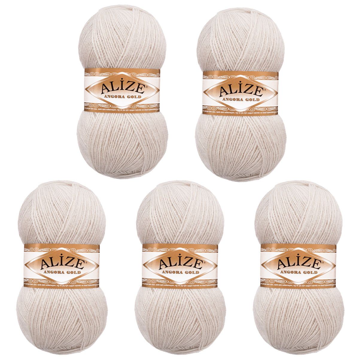 Пряжа Alize мягкая теплая для шарфов кардиганов Angora Gold 100 гр 550 м 5 мотков 67 экрю - фото 8
