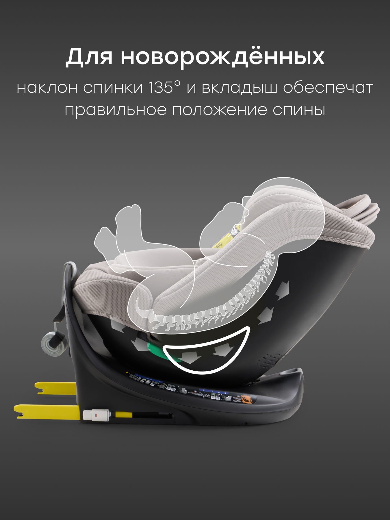 Автокресло Happy Baby Sheltix Isofix 0+/1/2/3 (0-36 кг) бежевый - фото 5
