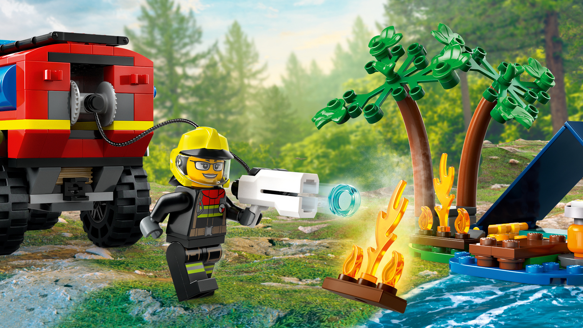 Конструктор LEGO City Fire Truck with Rescue Boat блочный - фото 10