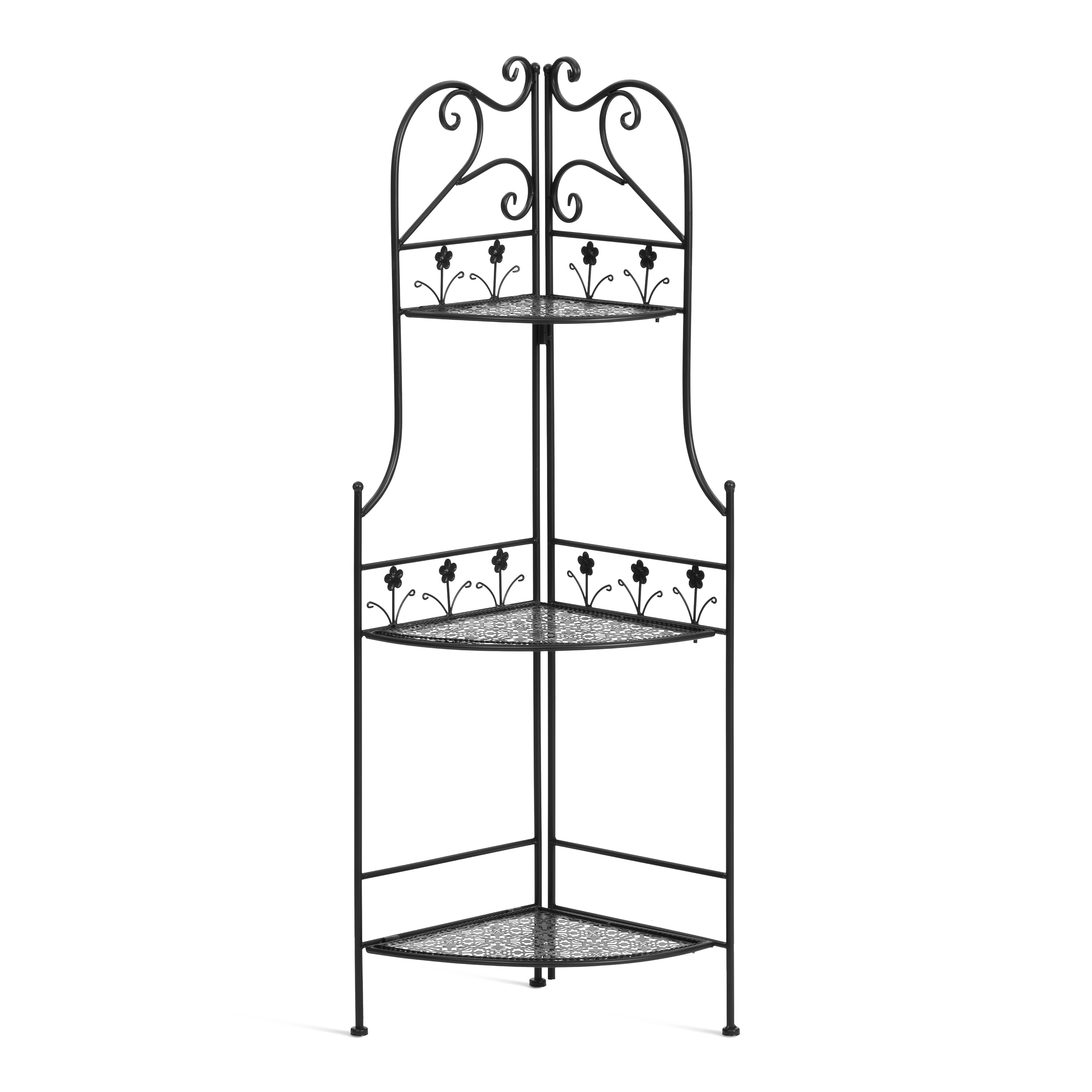 Этажерка угловая TETCHAIR Селин металл черный 33х48х117 см - фото 5