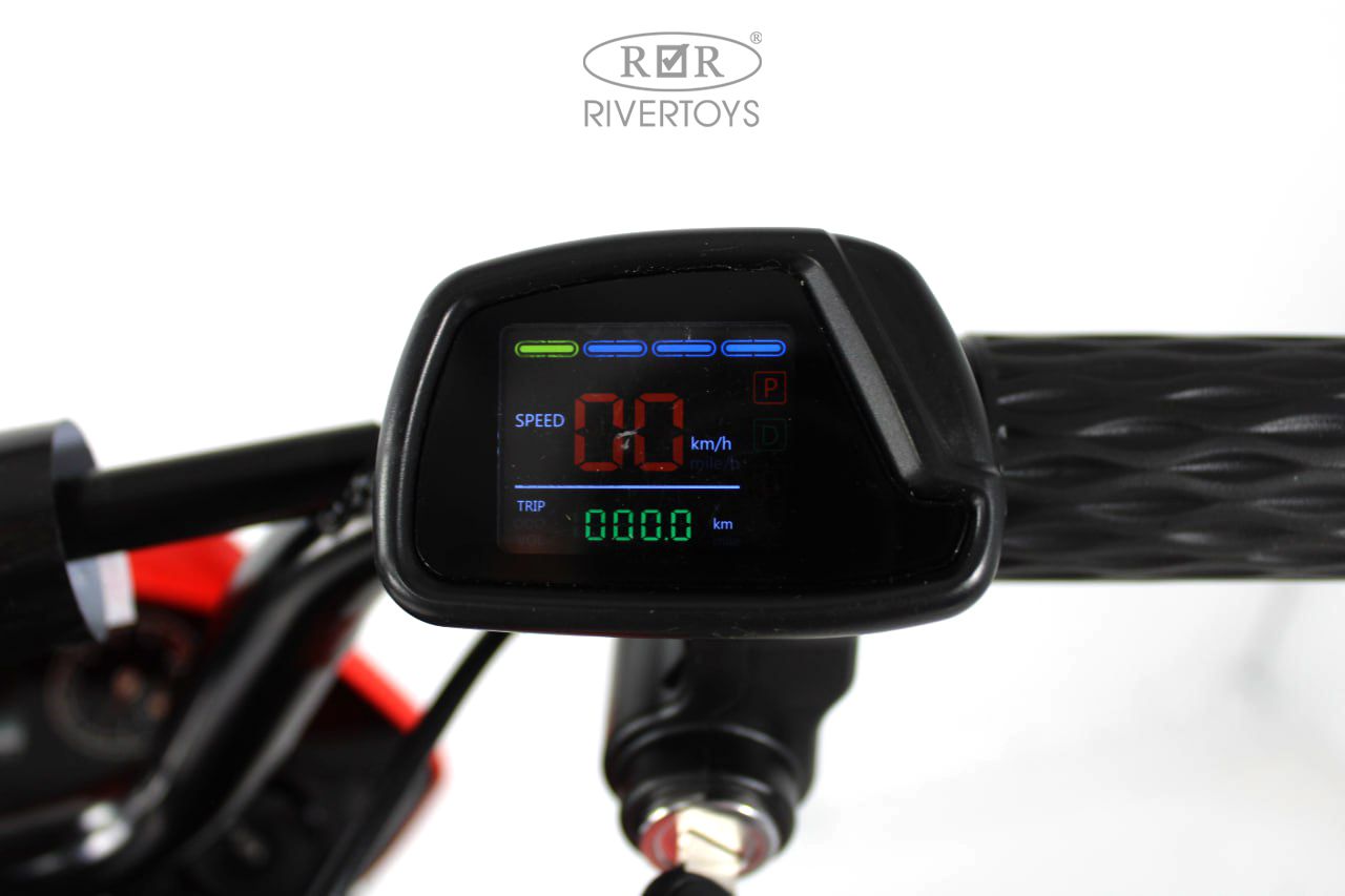 Электромотоцикл RIVERTOYS E777KX-MOTO-RED - фото 8