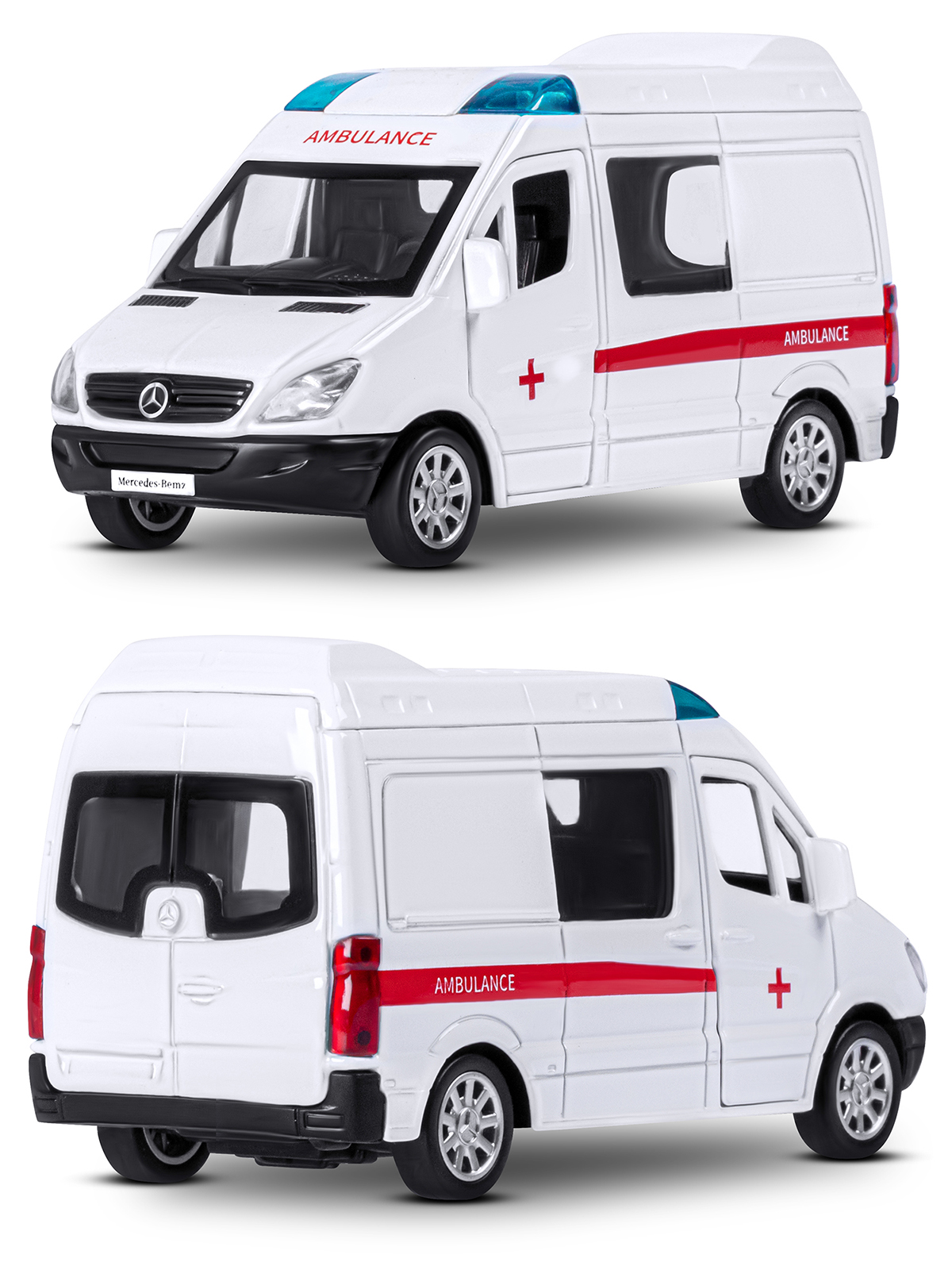 Скорая помощь АВТОпанорама Mercedes Benz Sprinter 1:53 Скорая 1:53 JB1251635 - фото 12