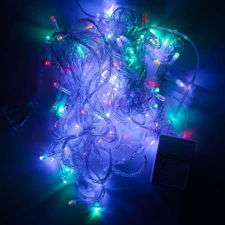 Гирлянда нить 20м SXMas Гирлянда нить 20м с LED лампами 200шт цвет разноцветные лампочки Питания 220В